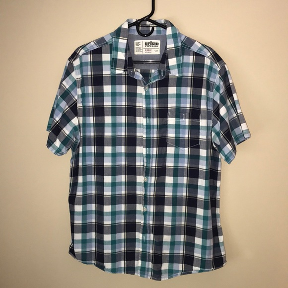 Turquoise Plaid Button Down - Picture 1 of 1
